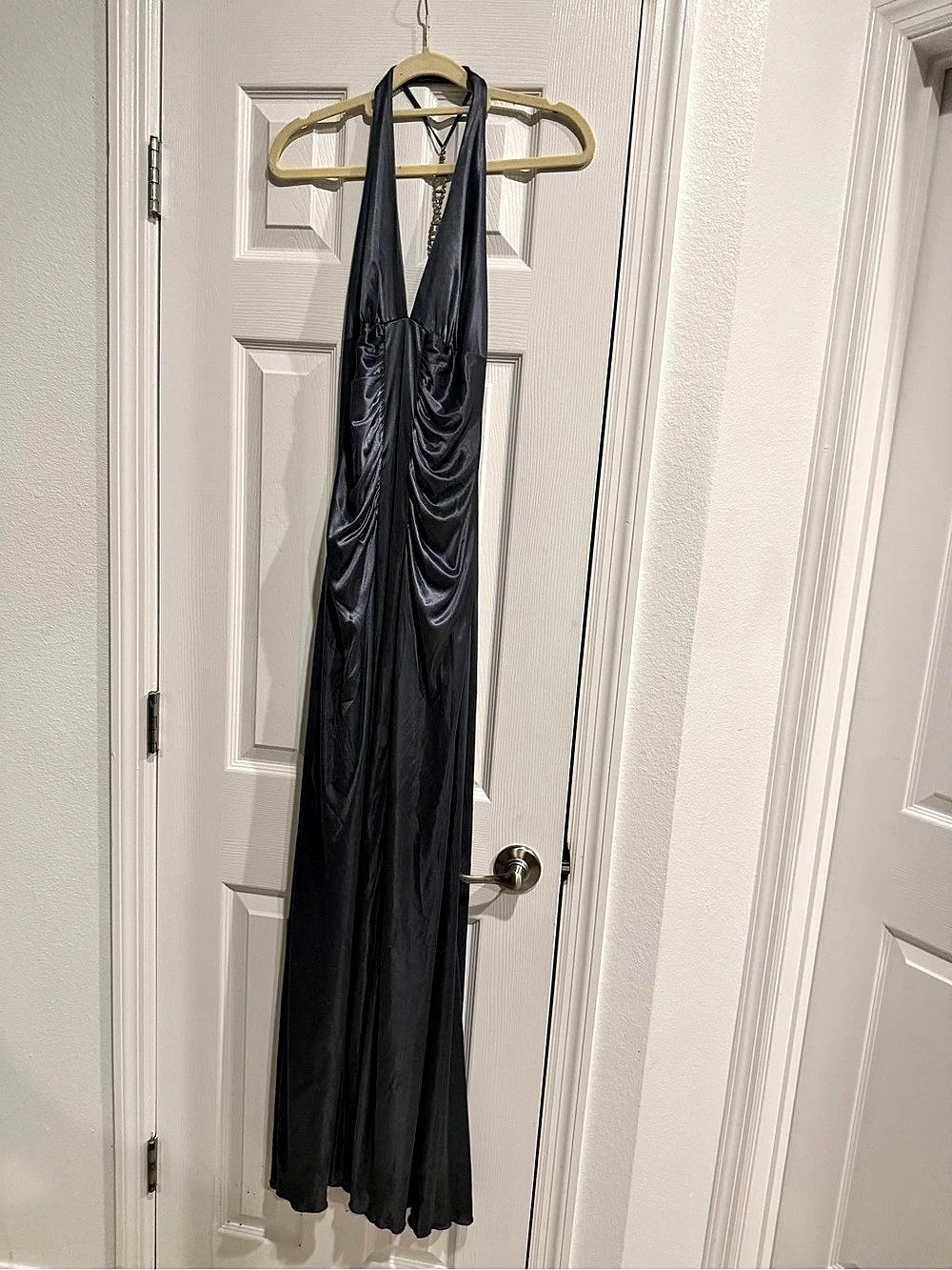 XOXO Collection Ruched Maxi Dress in Black Size Large